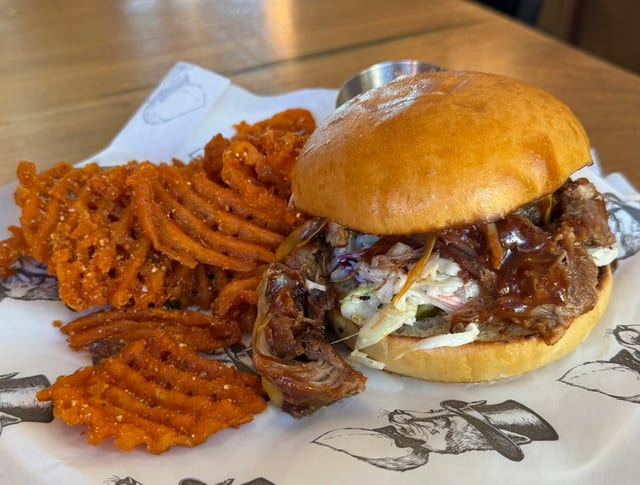 BBQ Pulled Pork Sandwich.
